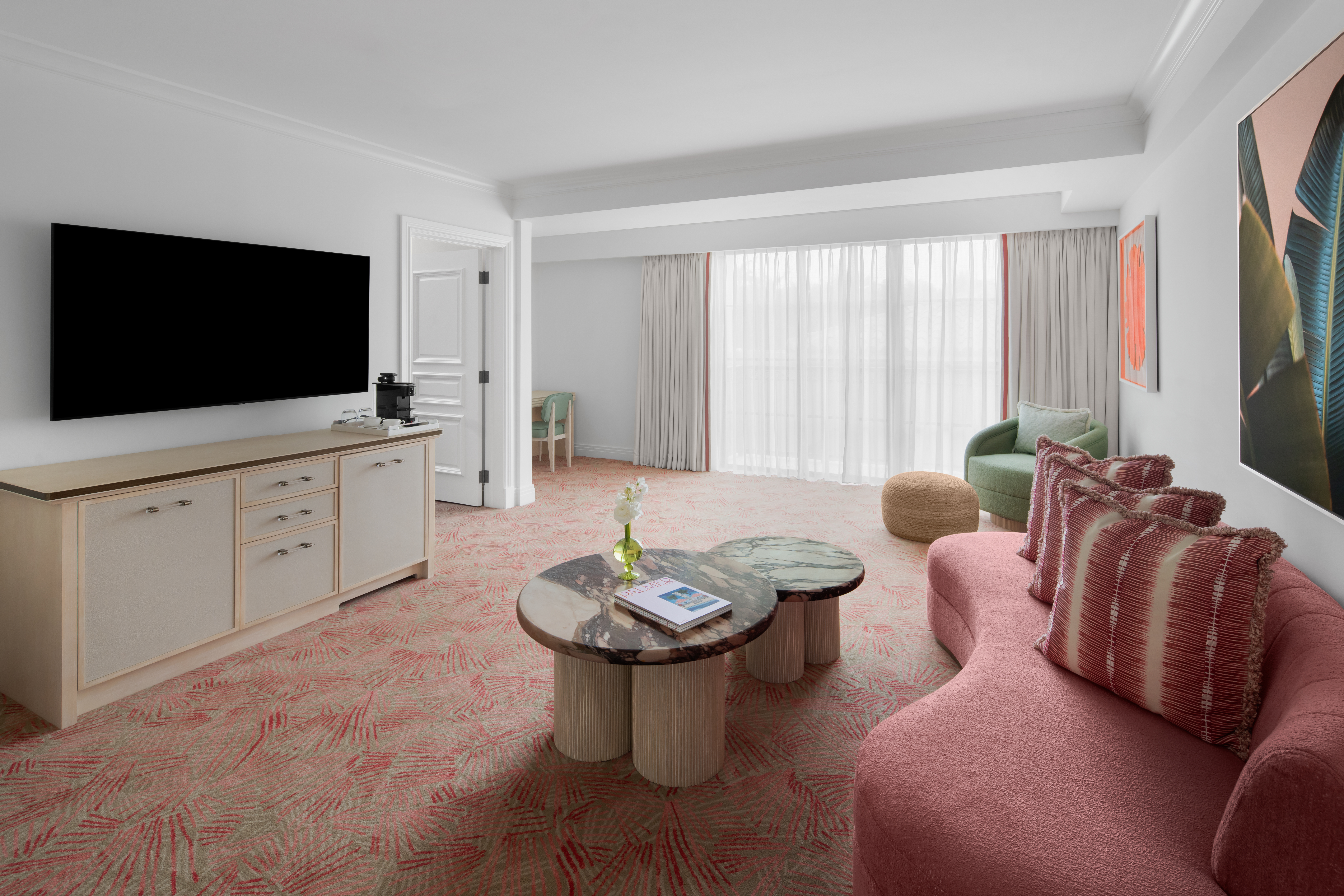 Premier One Bedroom Living Room - Palm House